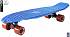 Скейтборд виниловый Y-Scoo Big Fishskateboard metallic 27" 402H-Bl с сумкой, синий с коричневым колёсами  - миниатюра №1